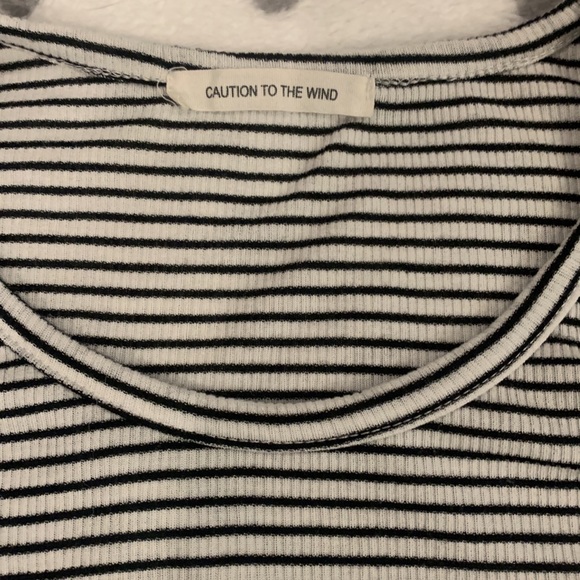 Caution to the Wind Striped Tank Top Small - Picture 3 of 5